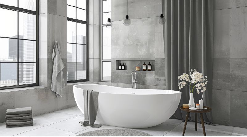 Contemporary Bathroom with Bathtub